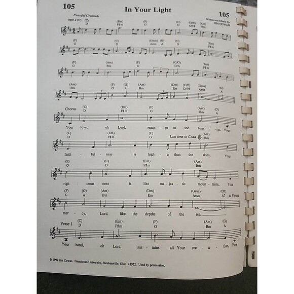 Holy Is the Lord Melody and Chords - Spiral-bound By Jim Cowan - Rare Music Book - Picture 12 of 12